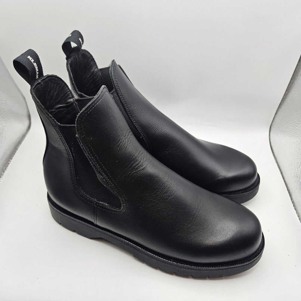 Kleman Womens Tonnant Chelsea Black Leather Ankle Boots Punk Alt Size EU 37/US 6